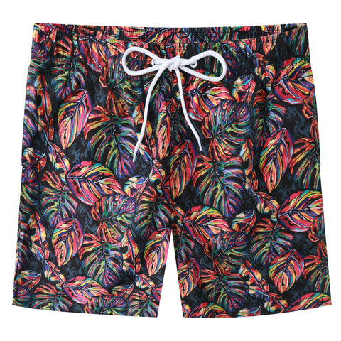 Men's Swim Trunks - Tropical Leaves